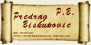 Predrag Biskupović vizit kartica